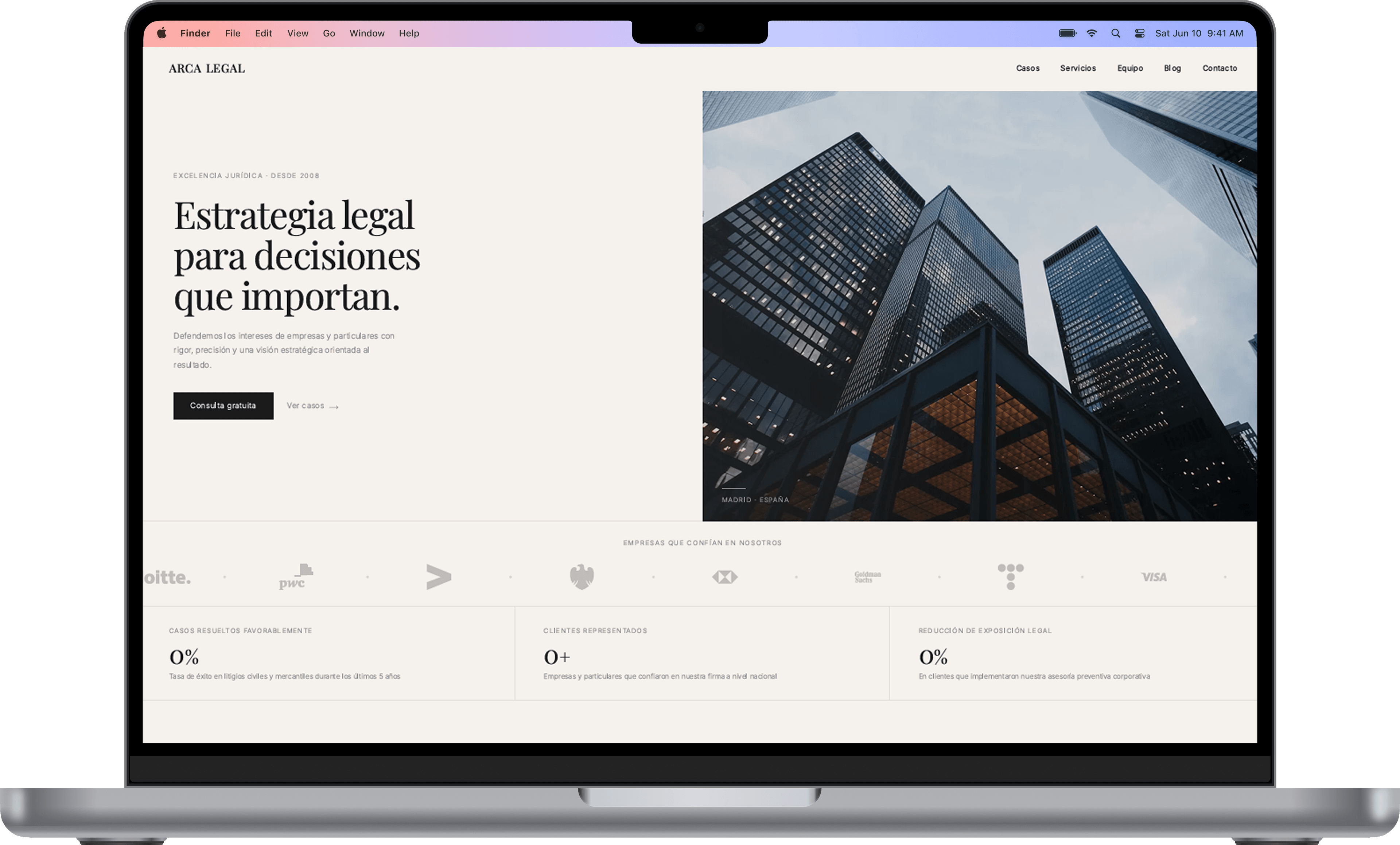 Arca Legal — Web corporativa