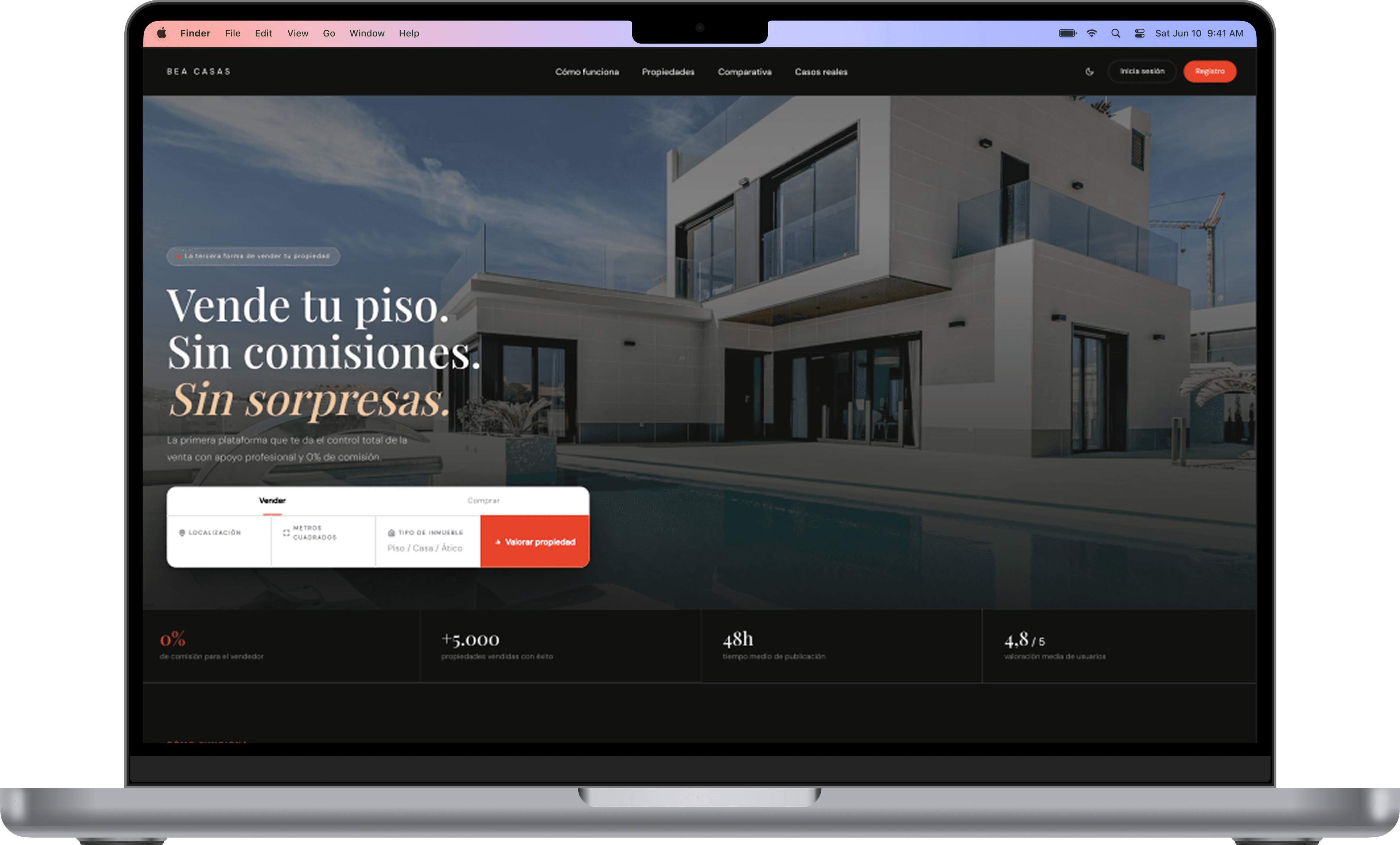 Bea Casas — landing en MacBook Pro