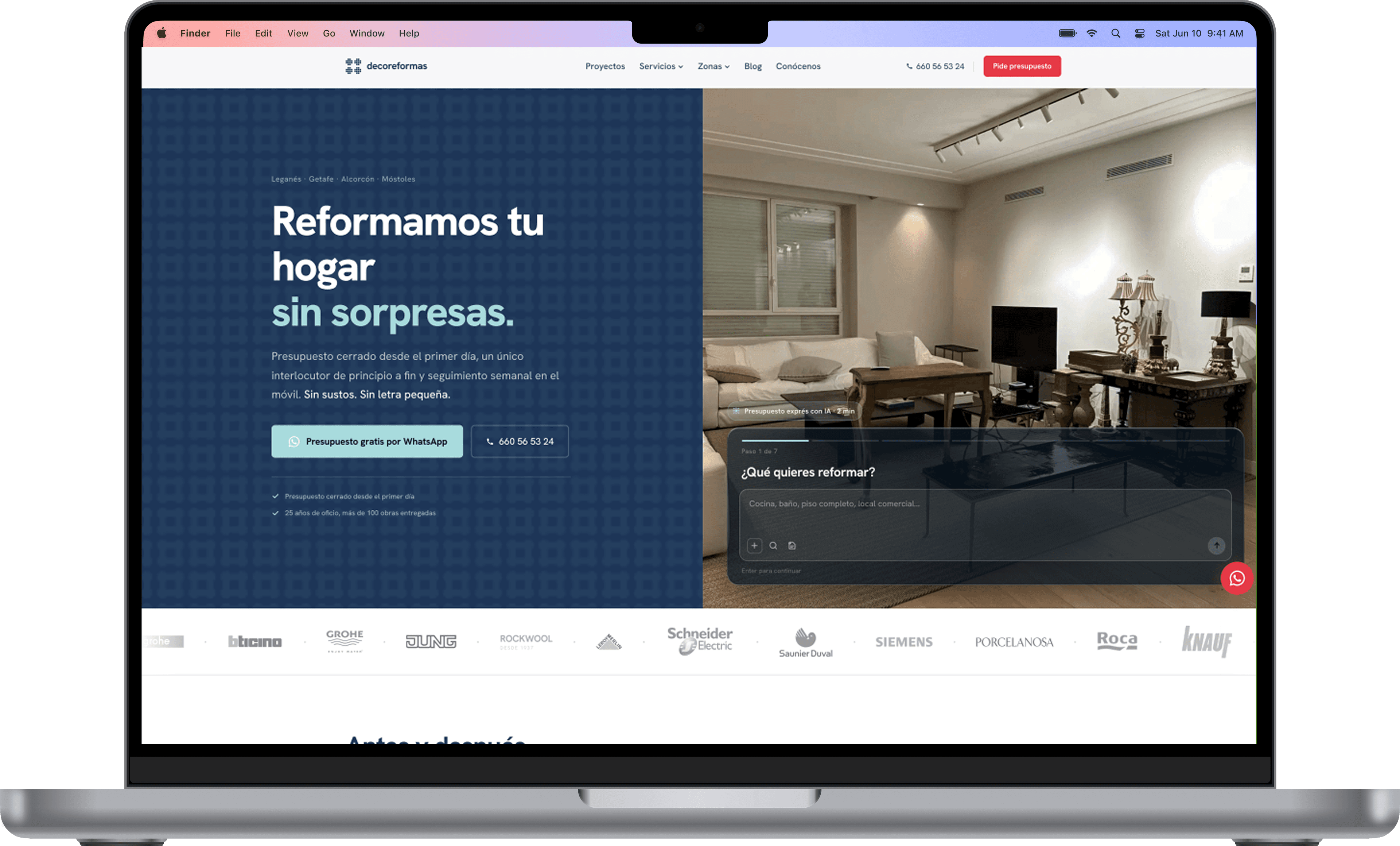 Decoreformas — Web de reformas en MacBook Pro